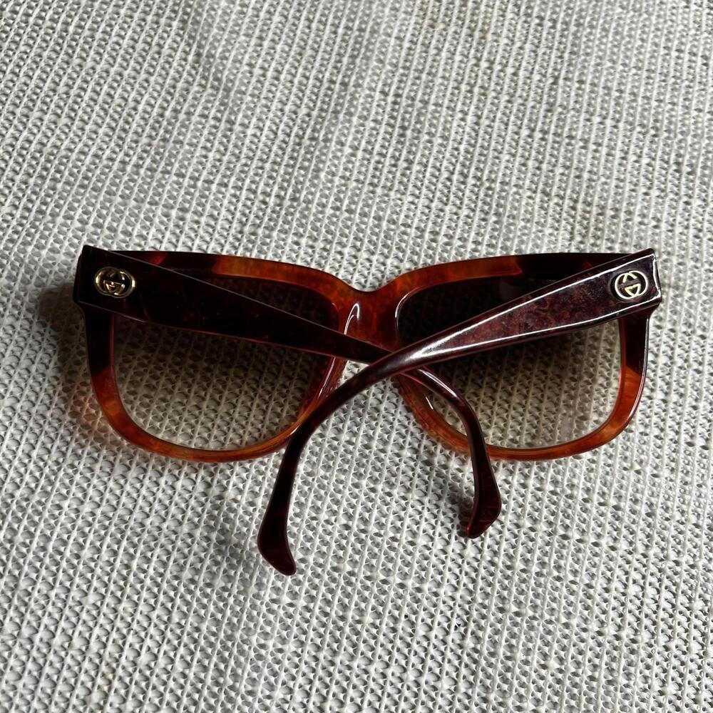 Gucci Sunglasses Womens One Size Brown Tortoise Square Made In Italy GG 2127/S - Picture 4 of 11
